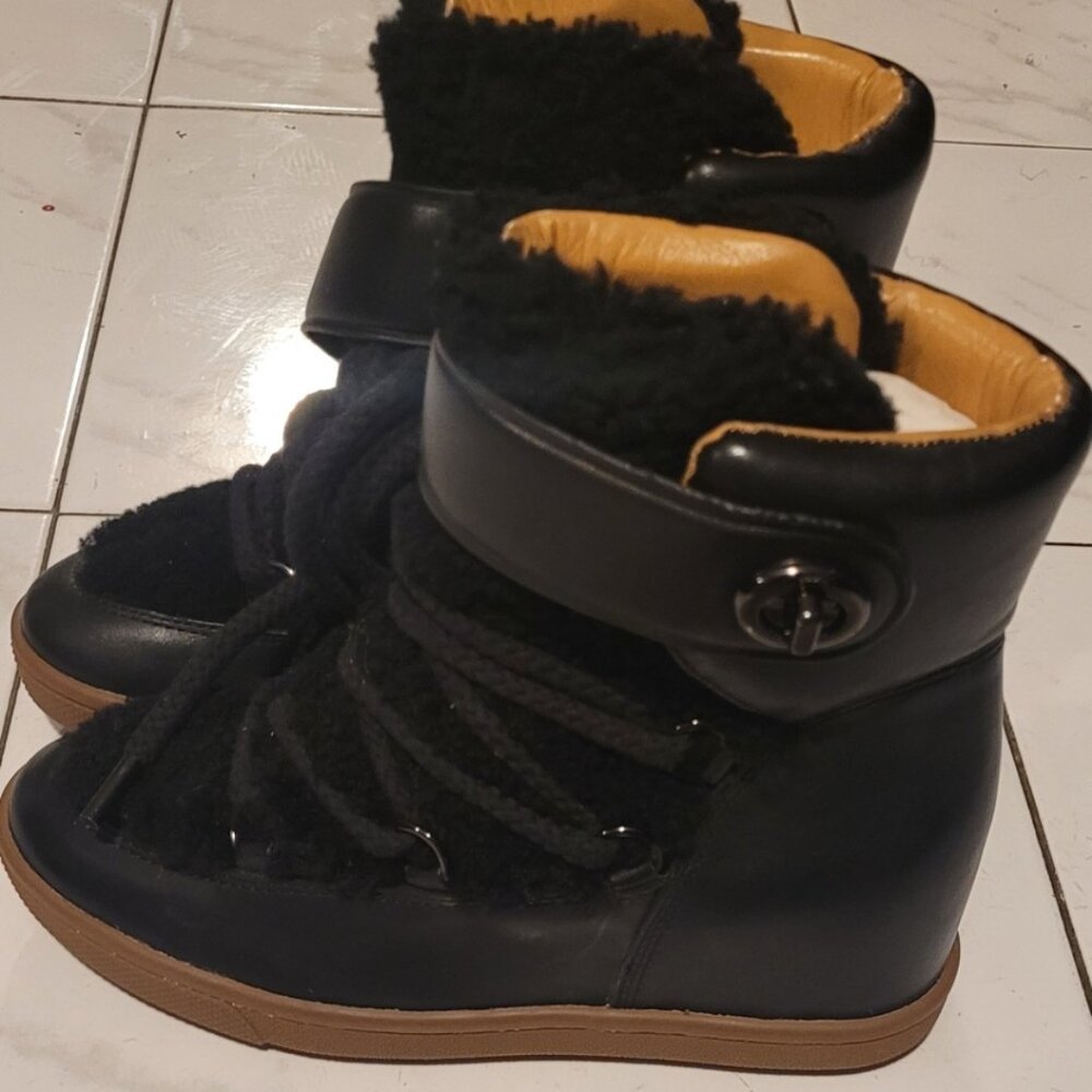 Monroe Shearling Coach Boots
